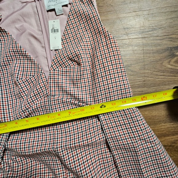 Mare Mare x Anthropologie V-Neck Mini-Check Romper S Viscose Blend Chic NWT - Picture 6 of 7